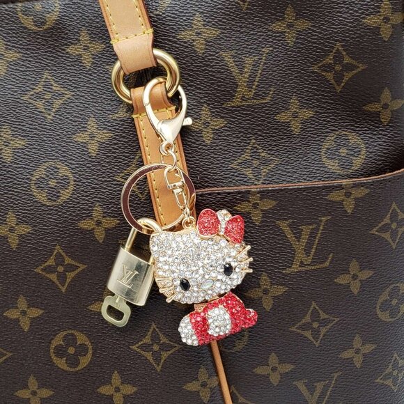 Authentic Louis Vuitton Lock & Key with unbranded Bagcharm, Keycharm, Keychain - Picture 1 of 7